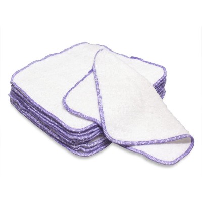 2020 new environmentally custom coourful borders 25x25cm 25g warp knitted Reusable soft and natural bamboo cloth baby wipes