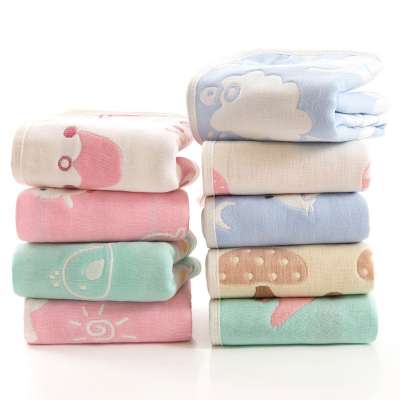 Square towel comfortable skin care manufacturer muslin Organic 100%  cotton baby washcloth