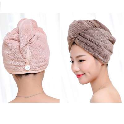 wholesale hair drying turban cap towel microfiber twist hair wrap hoods