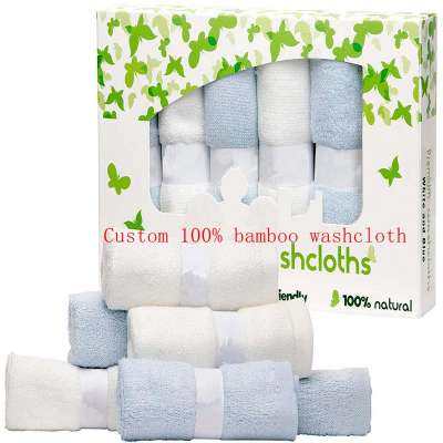 Perfect for Gifts or Cosmetics Ultra Soft 25 x 25 cm 100% Organic Bamboo  Baby Washcloth