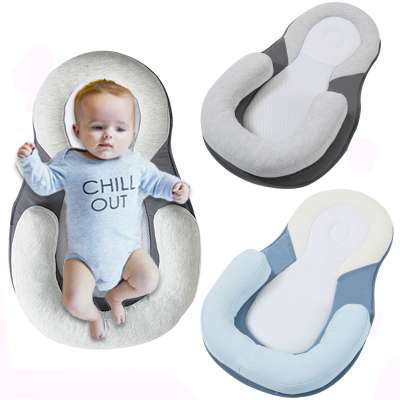 Portable Baby Bed Head Support Pillow Nest Sleep Positioning Removable Anti-overflow Memory Foam Pillows