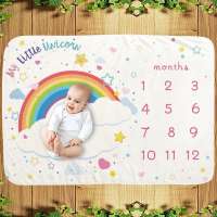 New Design 40x60 250GSM Soft Fleece Blanket for Baby Boy and Girl Baby Milestone Blanket Perfect for Baby Shower